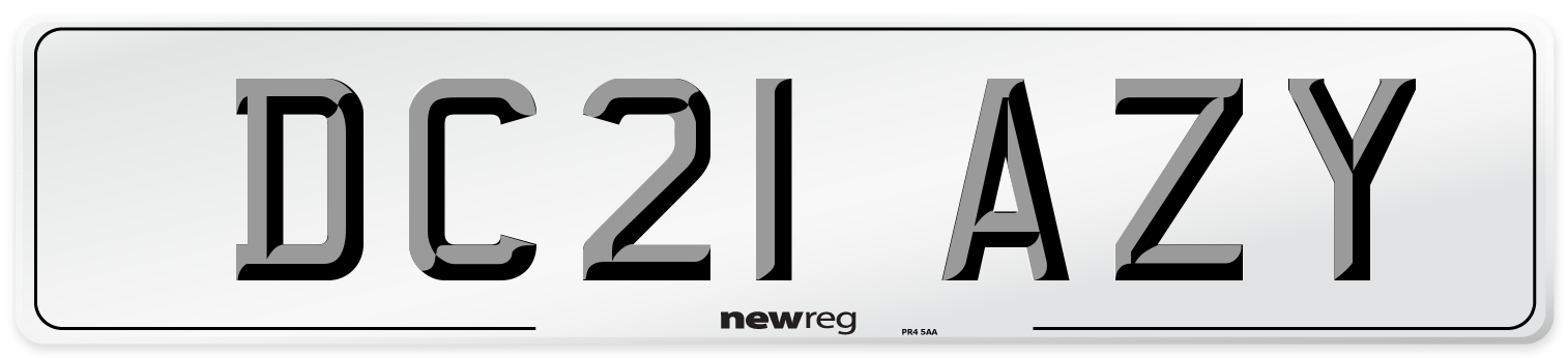 DC21 AZY Number Plate from New Reg